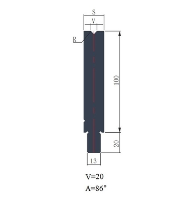 LYNCCN WAY100.86-V20 Precision High Durability Press Brake Die For Sheet Metal Bending